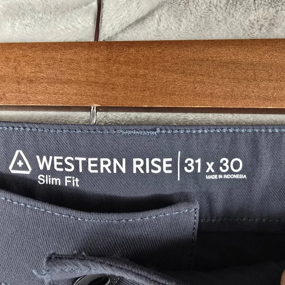 Western Rise Evolution Pant Mens 31x30 Grey Slim Fit 4-Way Stretch Tech‎ Chino